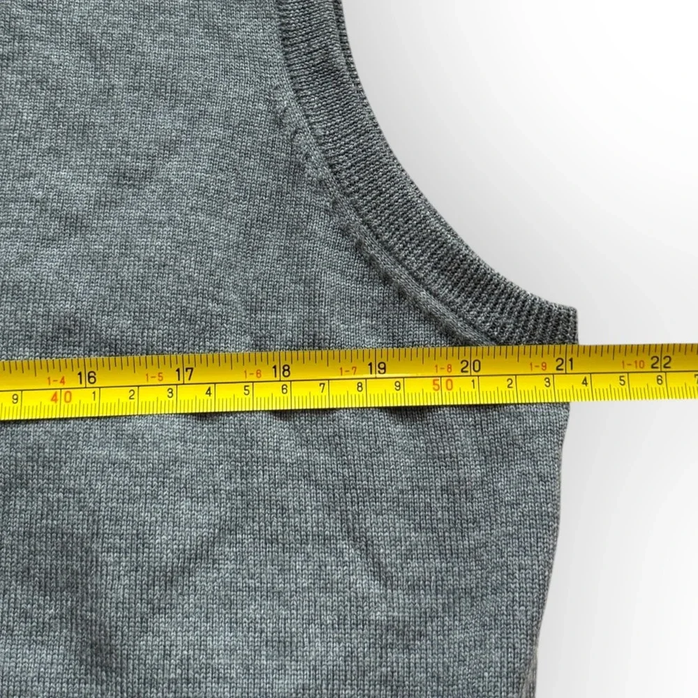 Alan Paine Pure Merino Wool 1/4 Zip‎ Sweater Vest Gray Size 42 EU 50 NWOT
